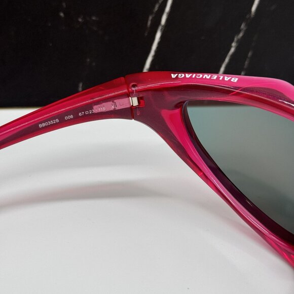 NEW BALENCIAGA SUNGLASSES RED UNISEX BALENCIAGA BB0352S 006 main image 9
